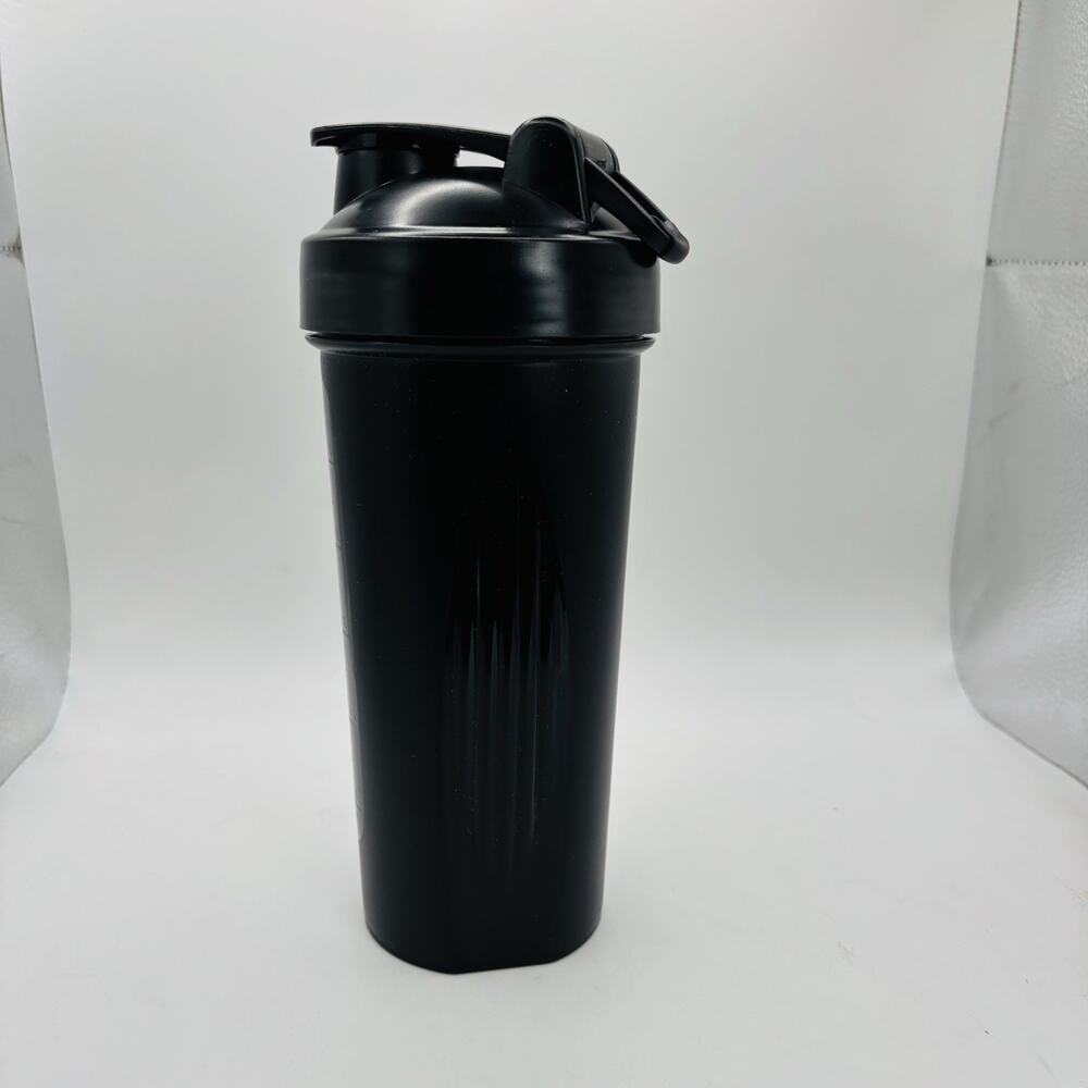 Black Shaker Bottle with Flip Lid for Protein Shakes With Shaker Ball Sealed